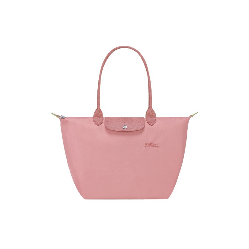 商品Longchamp|LONGCHAMP/珑骧 女士粉色帆布银色五金按扣拉链开合大号托特包,价格¥1045,第4张图片详细描述