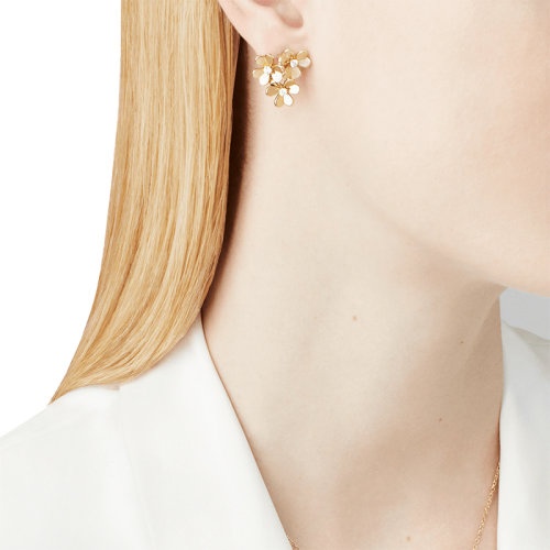 商品Van Cleef & Arpels| Van Cleef & Arpels/梵克雅宝 经典Frivole系列 18k金黄金镶嵌钻石3三瓣花朵迷你耳环VCARP2DV00,价格¥66044,第3张图片详细描述