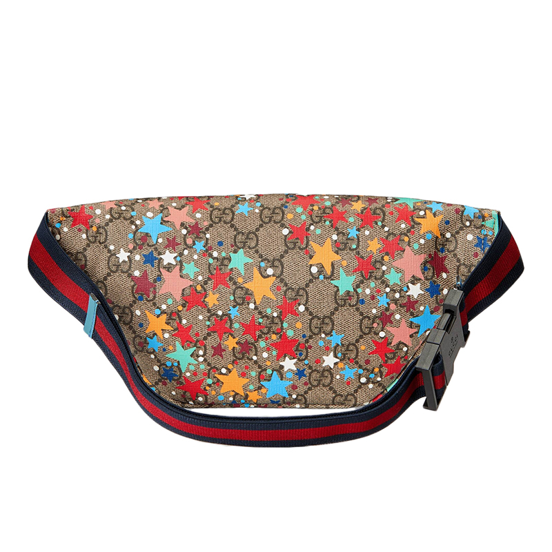 商品Gucci|GUCCI/古驰 儿童款GG Supreme帆布饰有GG和星星印花腰包 5020952R7AN8302,价格¥3490,第6张图片详细描述