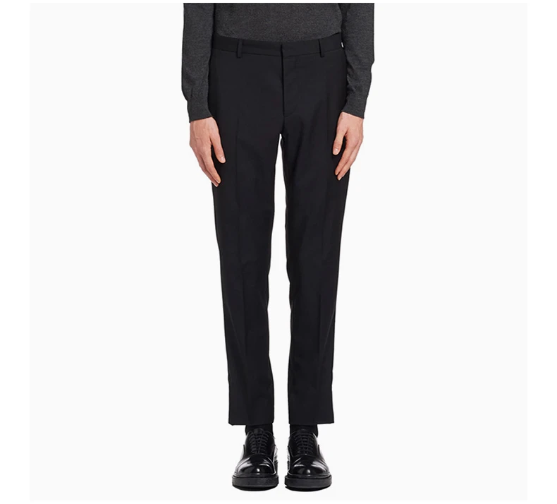 商品[国内直发] Prada|PRADA 普拉达 男士黑色羊毛休闲裤 UPA841-D39-F0002,价格¥2553,第5张图片详细描述