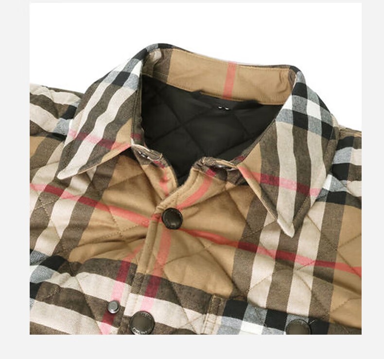 商品Burberry|BURBERRY/博柏利 男士菱格棉服绗缝外套 经典格纹棉服 情侣款男女同款,价格¥3170,第7张图片详细描述