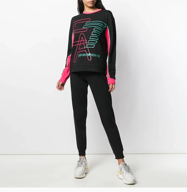 商品Emporio Armani|EMPORIO ARMANI 黑色女士卫衣/帽衫 3GTM57-J39Z-1200,价格¥567,第9张图片详细描述