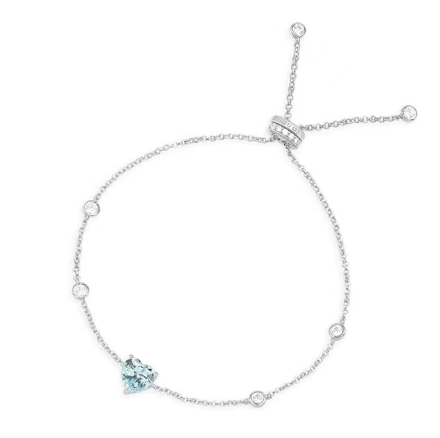 商品[国内直发] apm Monaco|apm MONACO蓝色爱心手链AB4537XOTB 可调节,价格¥908,第2张图片详细描述