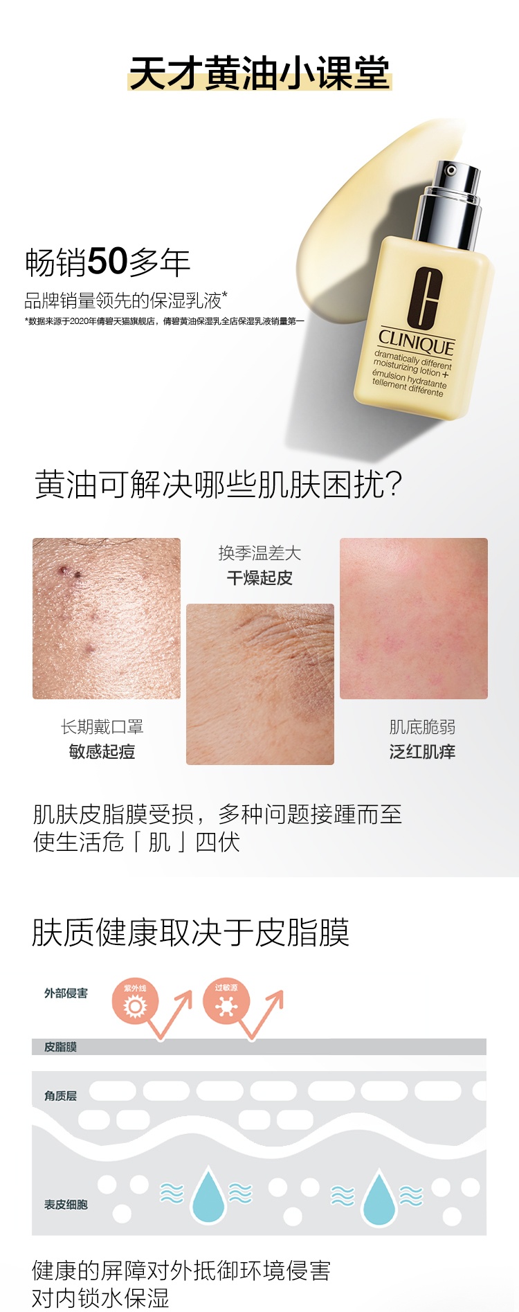 商品[国内直发] Clinique|Clinique 倩碧黄油有油乳液面霜 补水保湿修护 敏感肌皮脂膜舒缓 125ML,价格¥156,第5张图片详细描述