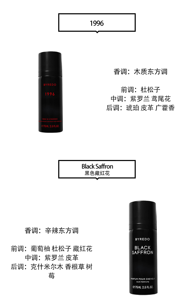 商品BYREDO|Byredo百瑞德 发香喷雾75ml「全系列」,价格¥325,第4张图片详细描述