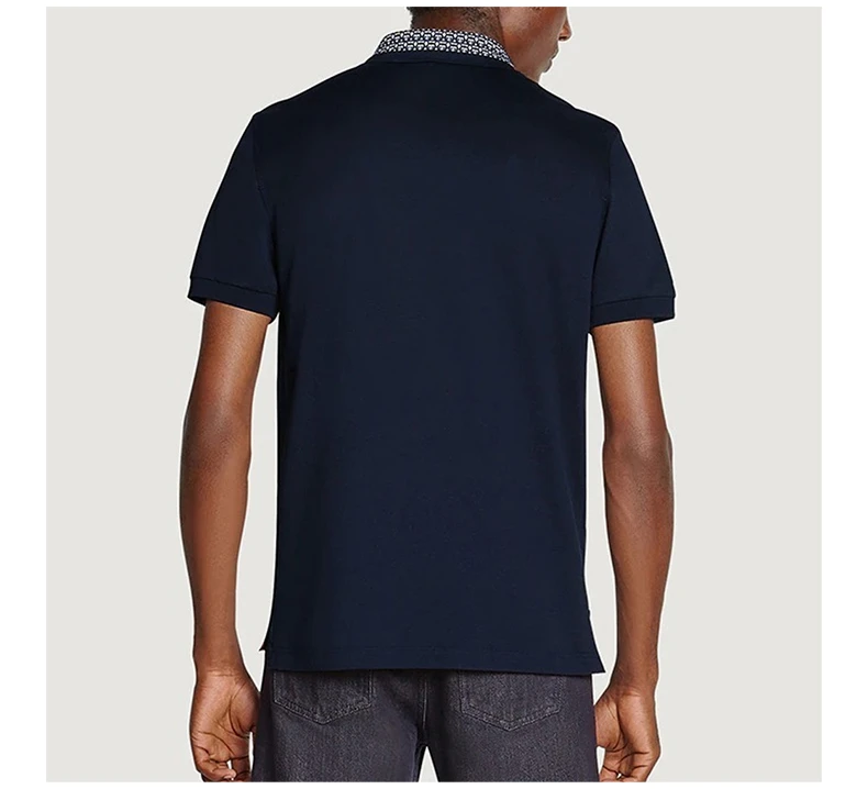 商品Salvatore Ferragamo|Salvatore Ferragamo 菲拉格慕 海军蓝男士Polo 12 1835 707531,价格¥1893,第6张图片详细描述