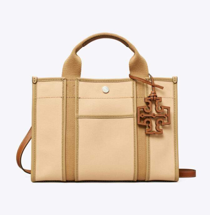 商品Tory Burch|汤丽柏琦 TORY 小号斜纹托特女包单肩斜挎（香港仓发货）,价格¥1462,第11张图片详细描述