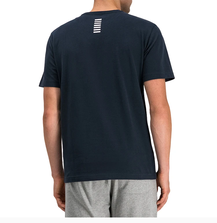 商品Emporio Armani|Emporio Armani 安普里奥 阿玛尼 男士黑蓝色棉质经典LOGO款圆领短袖T恤 6GPT38-J2AZ-1578,价格¥365,第6张图片详细描述