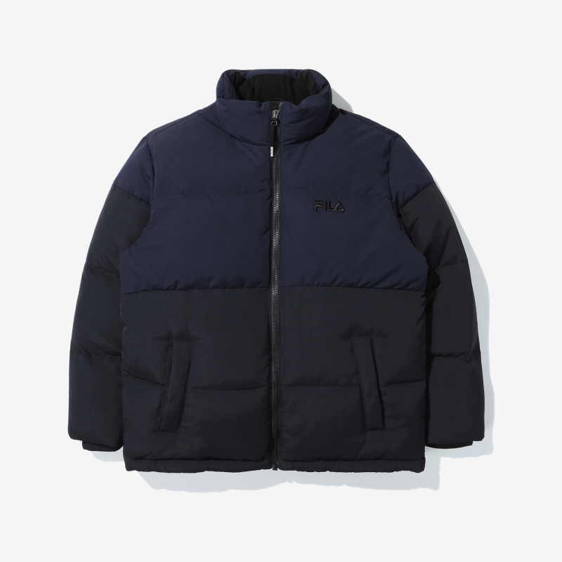 商品Fila|【享贝家】（国内发货）FILA 斐乐拼色羽绒夹克休闲羽绒服3款 男女同款 黑白拼色/米白拼色/藏蓝黑拼色 FS2DJD4104X G-LY,价格¥528,第10张图片详细描述