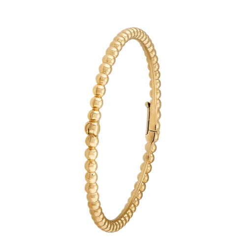 商品Van Cleef & Arpels| Van Cleef & Arpels/梵克雅宝 经典Perlée系列 女士超小号18k金黄金珍珠形状手镯VCARO7TG00,价格¥40199,第3张图片详细描述