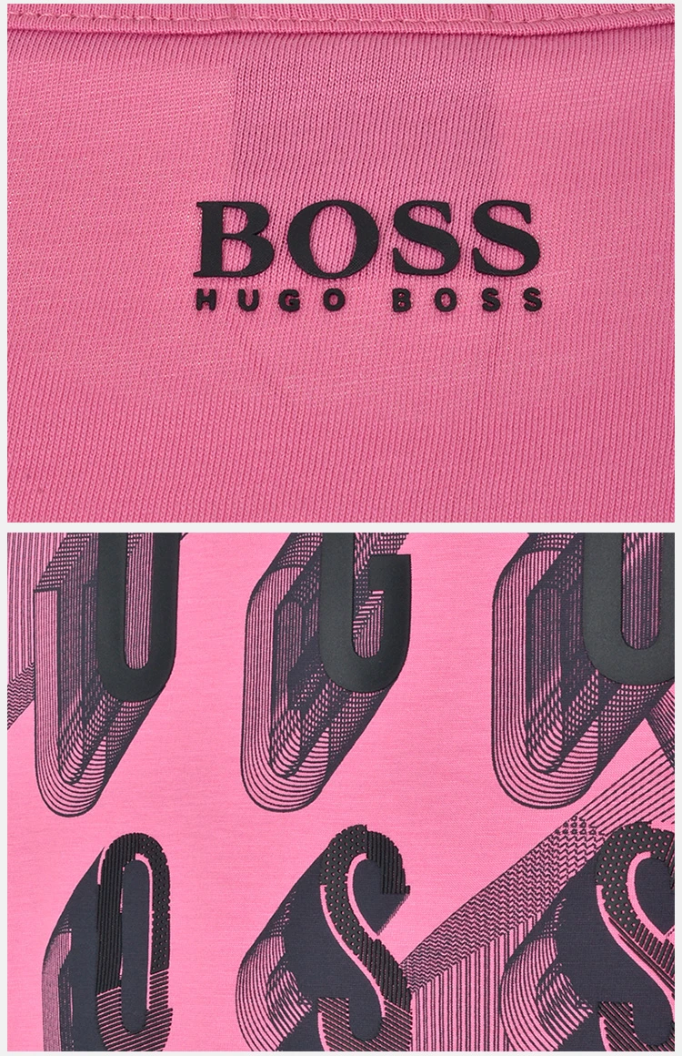 商品Hugo Boss|HUGO BOSS 玫红色男士T恤 TEEOS-171-5506-570,价格¥419,第5张图片详细描述