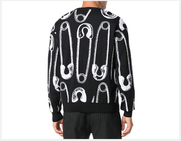 商品[国内直发] Moschino|MOSCHINO 黑色男士卫衣/帽衫 ZJ0927-5200-4555,价格¥1387,第7张图片详细描述