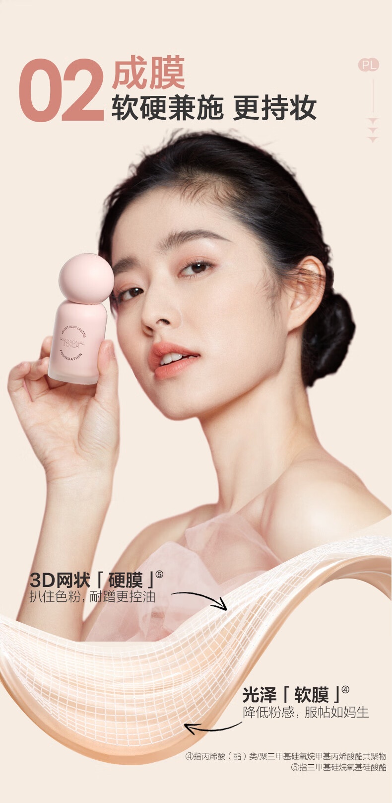 商品[国内直发] Passional Lover|恋火绒雾持妆粉底液30ml,价格¥111,第4张图片详细描述