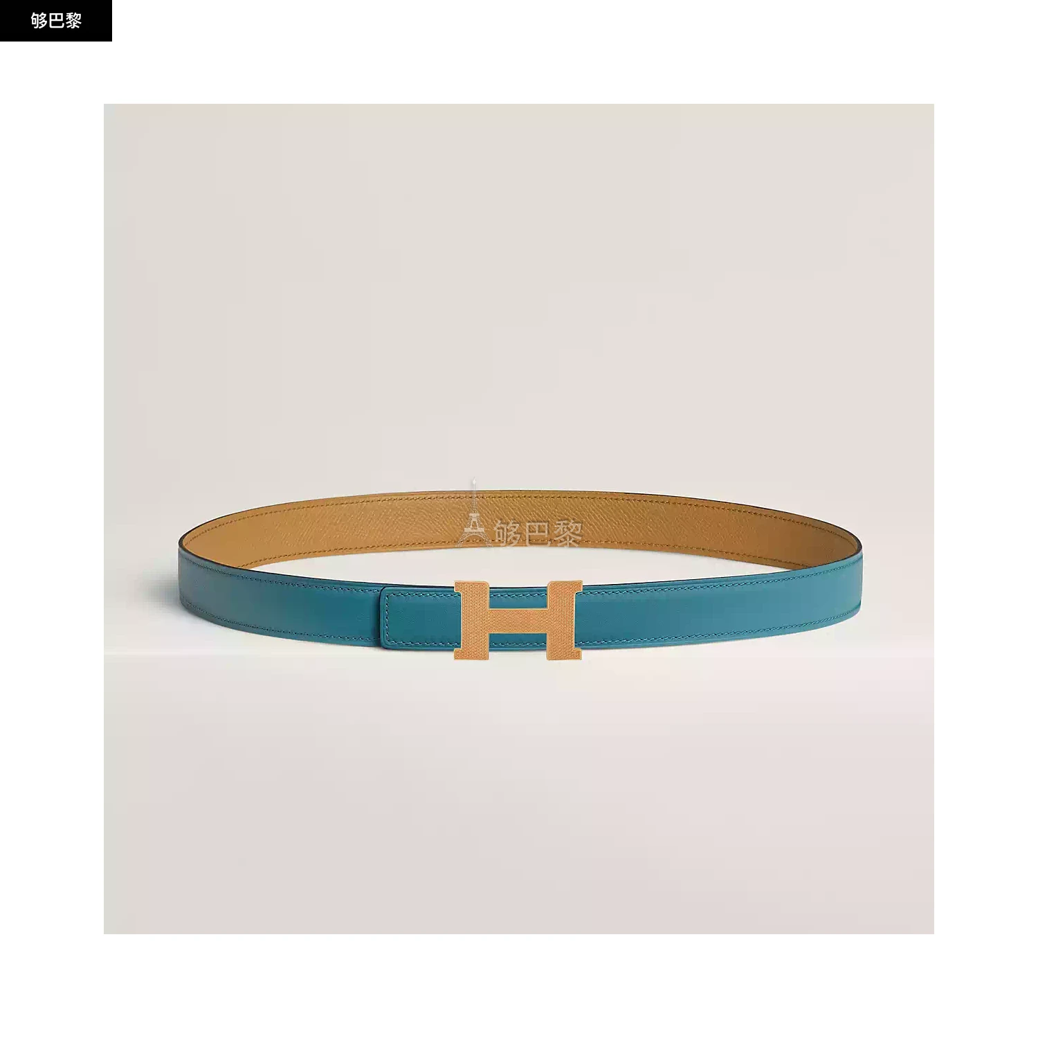商品Hermes|【预售】 爱马仕 25春夏 女士 腰带 Boucle de ceinture Mini Constance Guillochée & Cuir de ceinture réversible 24 mm H075396CC06 | H052150CAWJ ,价格¥7070,第2张图片详细描述