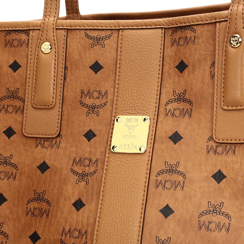 商品[国内直发] MCM|MCM Liz Visetos 老花满印 帆布 子母包托特包Tote包购物袋单肩包手提包 女款 干邑色/黑色,价格¥2950,第11张图片详细描述
