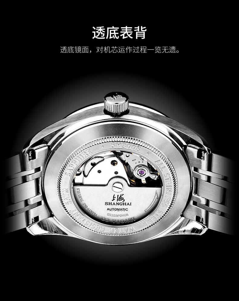商品[国内直发] SHANGHAI WATCH|国民系列 商务经典308,价格¥1299,第2张图片详细描述