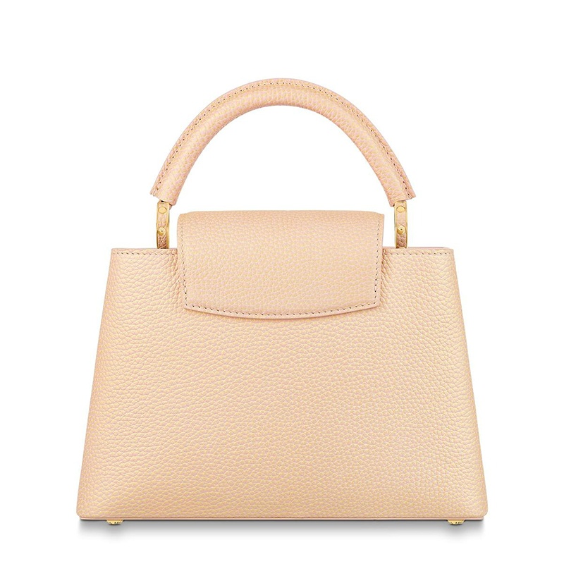商品Louis Vuitton|【包税】 预售 Louis Vuitton/路易威登 22新款CAPUCINES BB系列 女士黄色系粒面牛皮革金扣配可拆卸皮革链条编织肩带单肩手提包M20841,价格¥50156,第4张图片详细描述