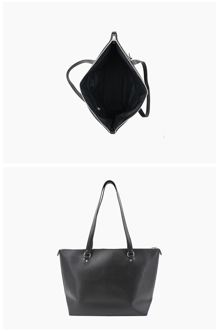商品Coach|Coach 奥莱款大号女士皮质单肩手提托特包 F79608SVBK,价格¥1132,第5张图片详细描述