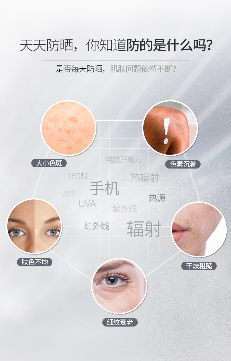 商品[国内直发] Heliocare|西班牙Heliocare/荷丽可Fluid 360°全光谱滋润防晒霜50mlSPF50保湿干皮,价格¥66,第3张图片详细描述
