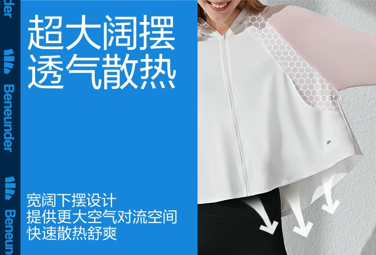 商品[国内直发] Beneunder|蕉下指护中长款防晒衣女春夏户外骑行外套凉��感防紫外线防晒服,价格¥318,第19张图片详细描述
