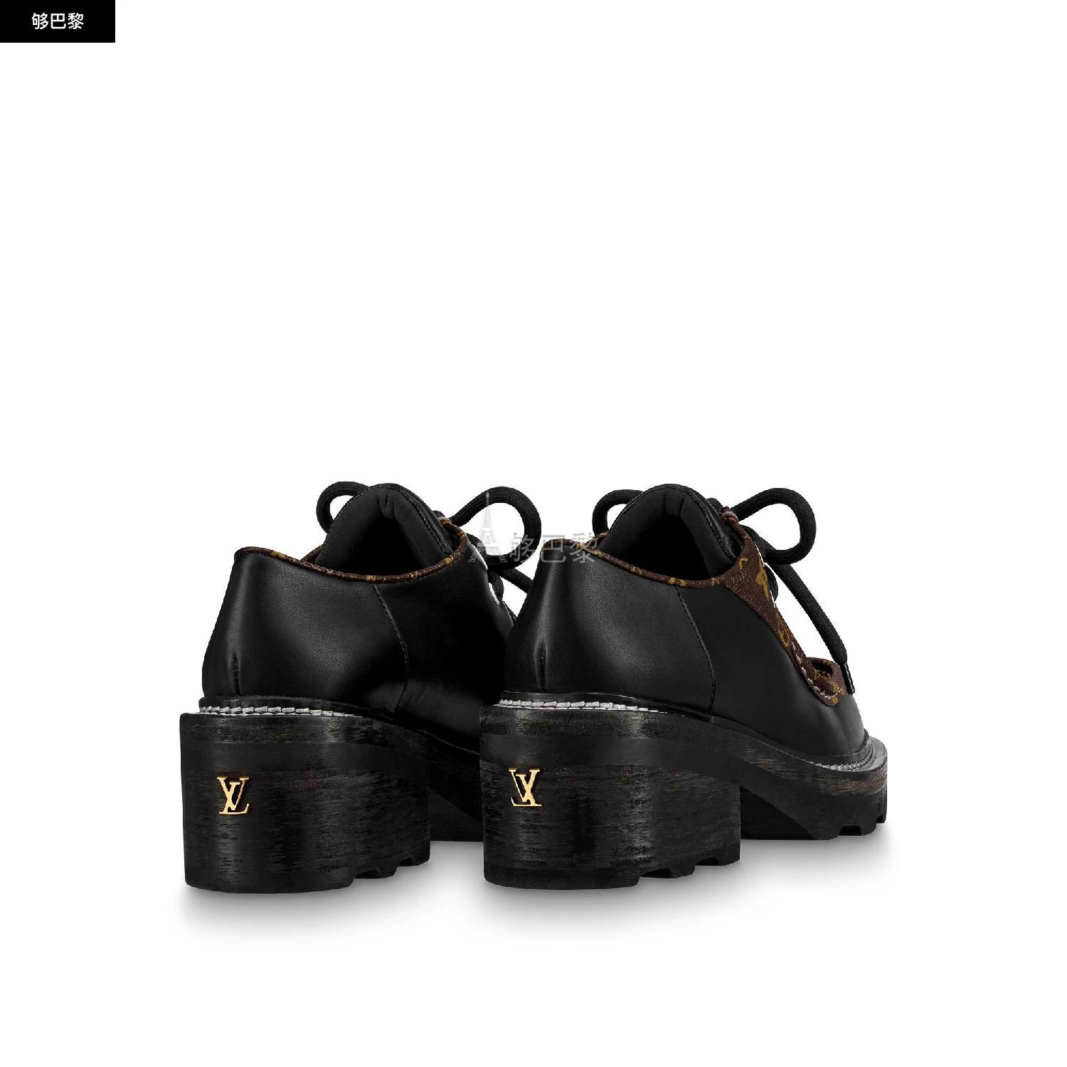 商品Louis Vuitton|包邮包税【预售7天发货】 LV��路易威登 23秋冬 女士 厚底鞋 LV BEAUBOURG 系带鞋 1A5SO9,价格¥10306,第7张图片详细描述