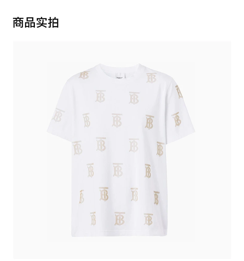 商品Burberry|BURBERRY 白色女士T恤 8052119,价格¥1895,第4张图片详细描述