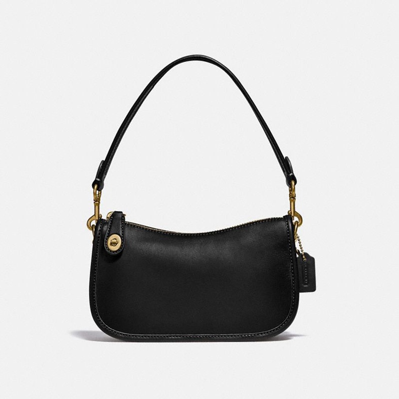 商品Coach|蔻驰女士黑色牛皮革单肩手提腋下包（香港仓发货）,价格¥1255,第6张图片详细描述