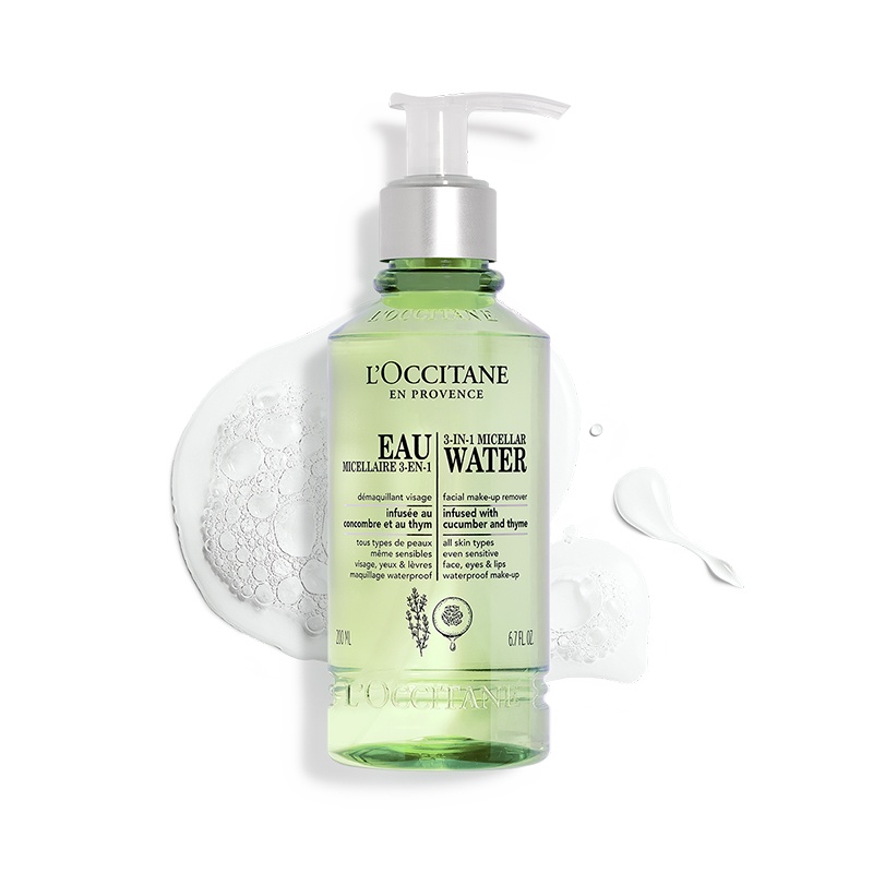 商品L'Occitane|欧舒丹2022限量护肤套装 黄瓜百里香卸妆水200ml+乳木果面霜50ml+修复霜15g+化妆棉3,价格¥426,第4张图片详细描述