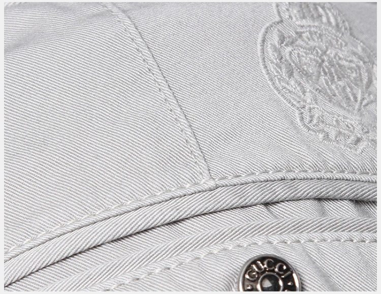 商品[国内直发] Gucci|GUCCI 古驰 灰色纯棉休闲裤简约直筒男士西装裤 369038-XD232-1708,价格¥3111,第6张图片详细描述