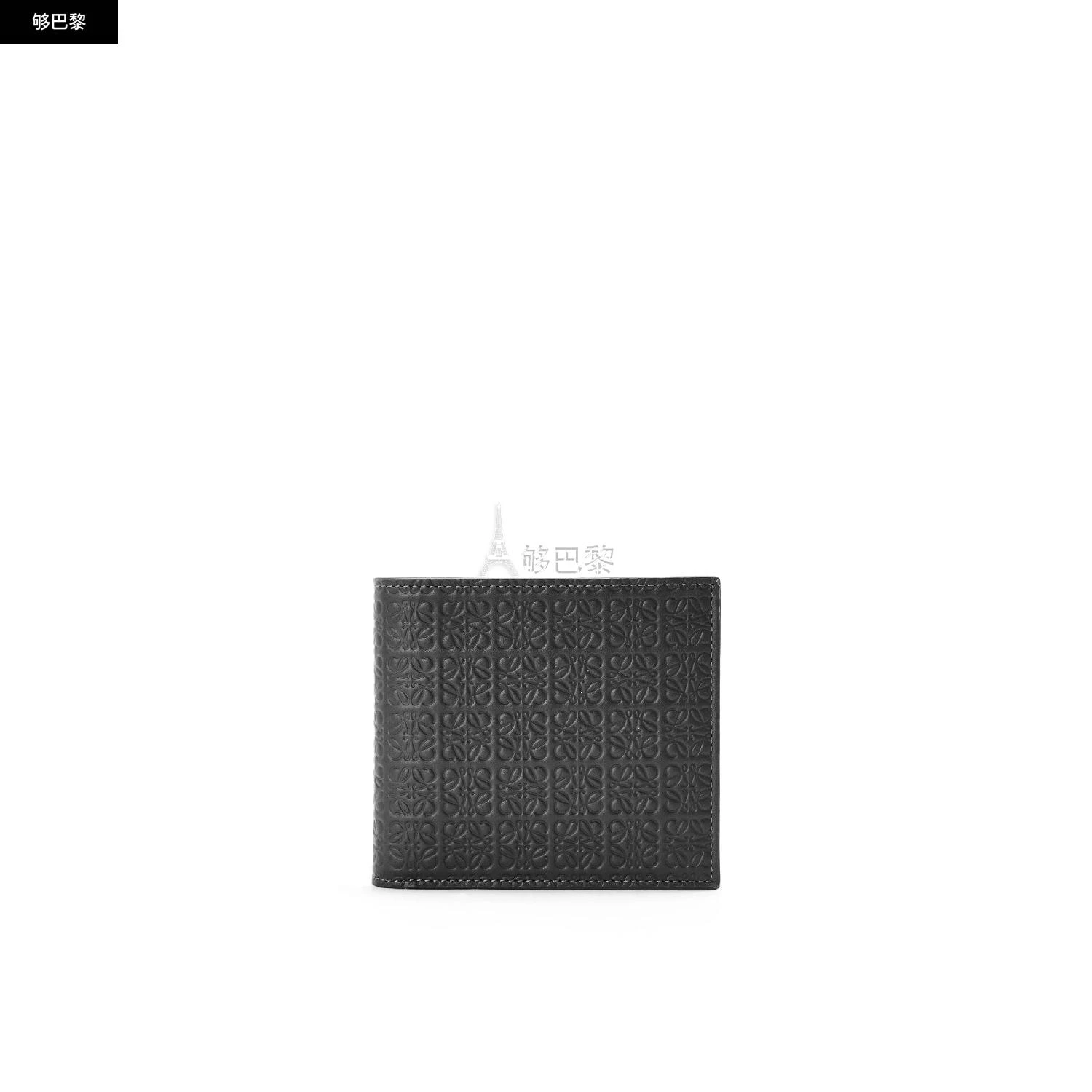 商品Loewe|包邮包税【预售7天发货】 LOEWE罗意威 23秋冬 男士 零钱包 Repeat bifold coin wallet in embossed silk calfskin C499501X01-1100,价格¥3718,第4张图片详细描述