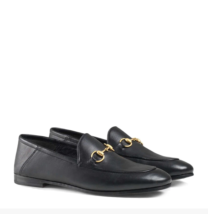 商品Gucci|【杨幂戚薇同款】GUCCI 古驰 女士黑色皮革马衔扣乐福鞋 414998-DLC00-1000,价格¥4684,第5张图片详细描述