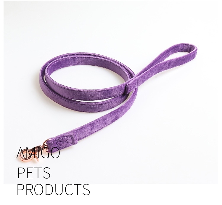 商品[国内直发] GLENVINTEN|丝绒宠物项圈 蝴蝶结狗项圈 玫瑰金全金属,价格¥88,第11张图片详细描述