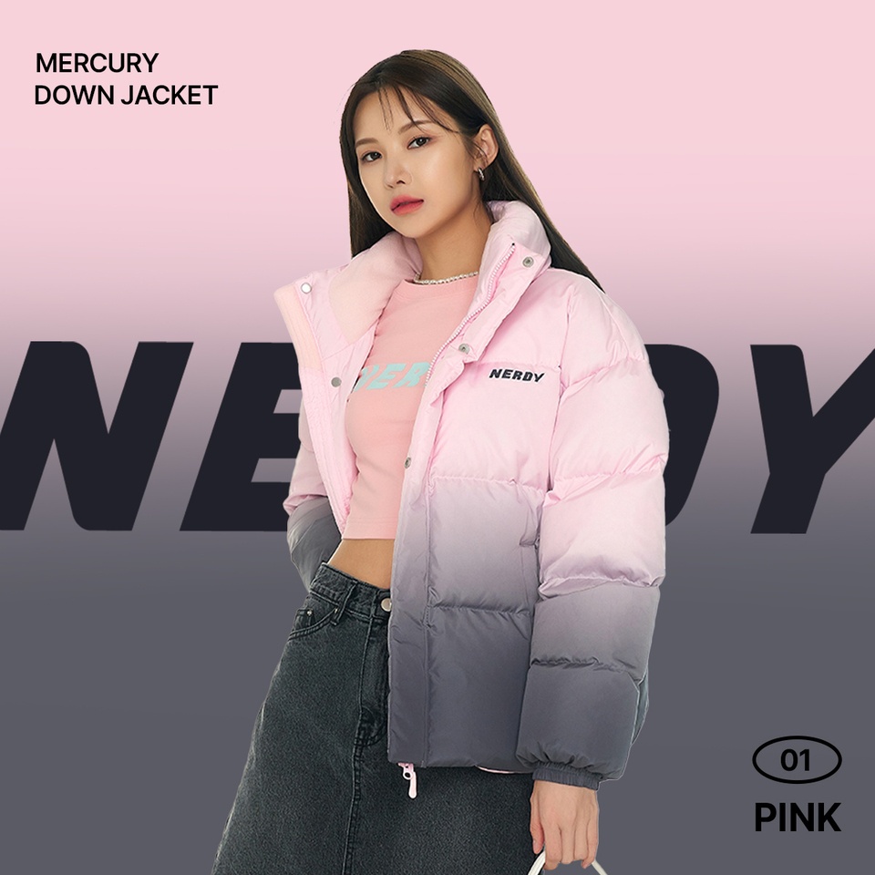 商品NERDY|【享贝家】NERDY 新款男女情侣款运动休闲羽绒服羽绒夹克拼色款 黑色\蓝色\粉红色（预售款，10天发货）PNEW22DJ0401,价格¥896,第1张图片详细描述