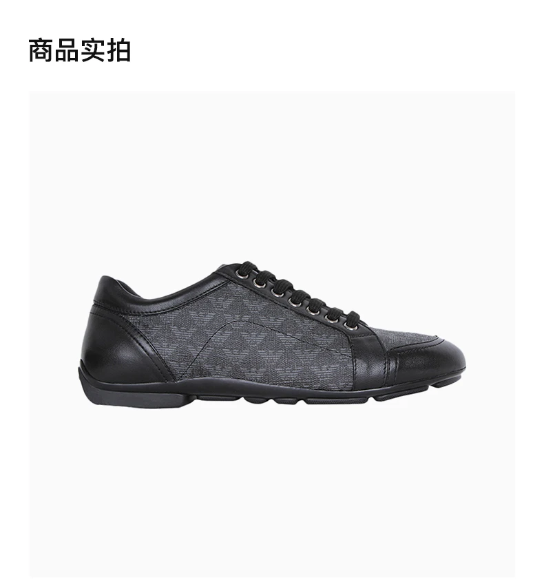 商品[国内直发] Emporio Armani|EMPORIO ARMANI 安普里奥·阿玛尼 绑带拼皮休闲男士运动鞋 X4C281-XE194-K001,价格¥1693,第4张图片详细描述