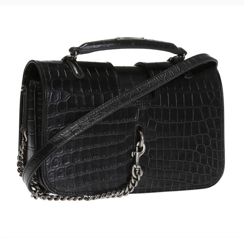 商品[国内直发] Yves Saint Laurent|YSL 圣罗兰 女士黑色链条装饰手提单肩包 486638-DZE0D-1000,价格¥11383,第4张图片详细描述
