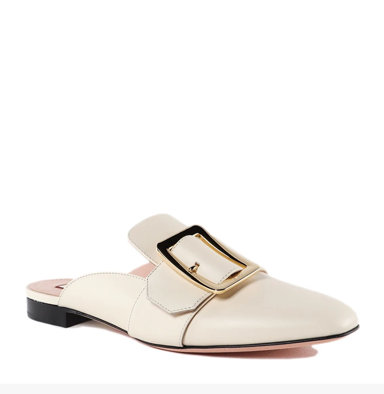 商品Bally|BALLY 米白色女士包脚平底拖鞋 6225901,价格¥2320,第5张图片详细描述