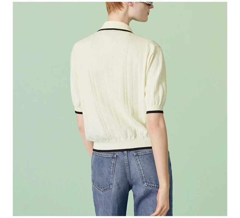 商品[国内直发] Gucci|GUCCI 米白色女士针织衫/毛衣 748870-XKDGJ-9207,价格¥10860,第6张图片详细描述