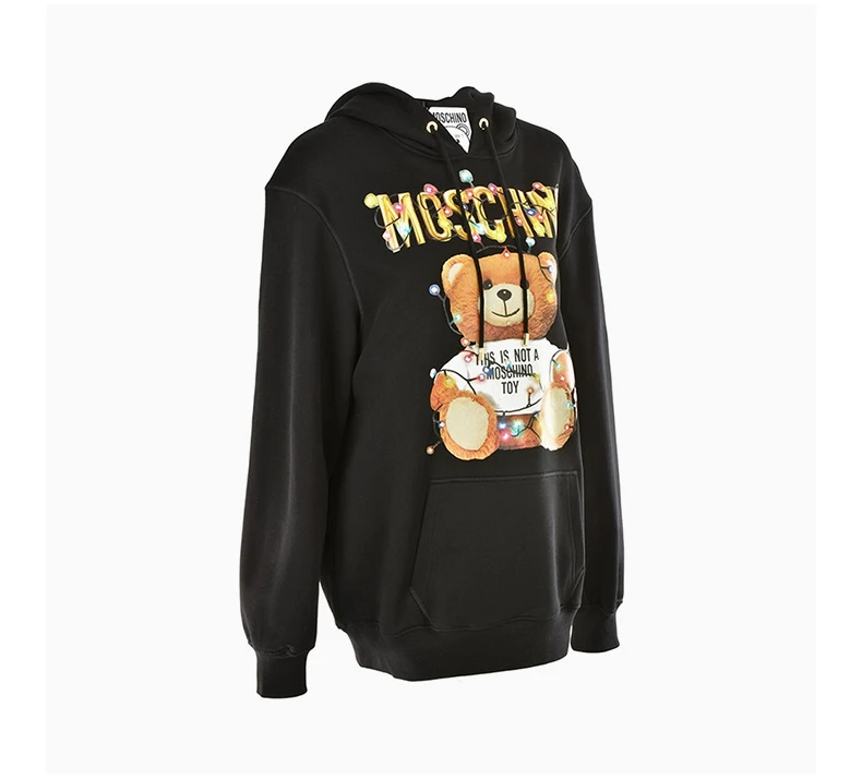 商品[国内直发] Moschino|MOSCHINO 女黑色女士卫衣/帽衫 3XA1799-4027-1555,价格¥2040,第4张图片详细描述