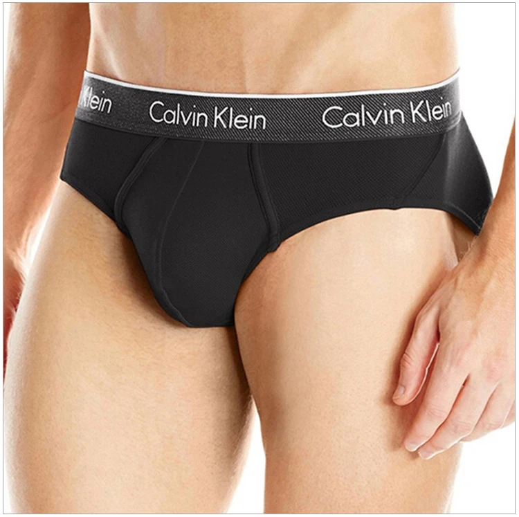 商品[国内直发] Calvin Klein|Calvin Klein 卡尔文 克莱恩 黑色尼龙弹性纤维男士弹力三角内裤 NB1004-001,价格¥306,第5张图片详细描述