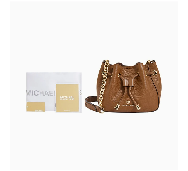 商品[国内直发] Michael Kors|Michael Kors 女士Phoebe系列棕色皮质小号单肩斜挎包 32H1G8PD0L-LUGGAGE,价格¥1930,第6张图片详细描述