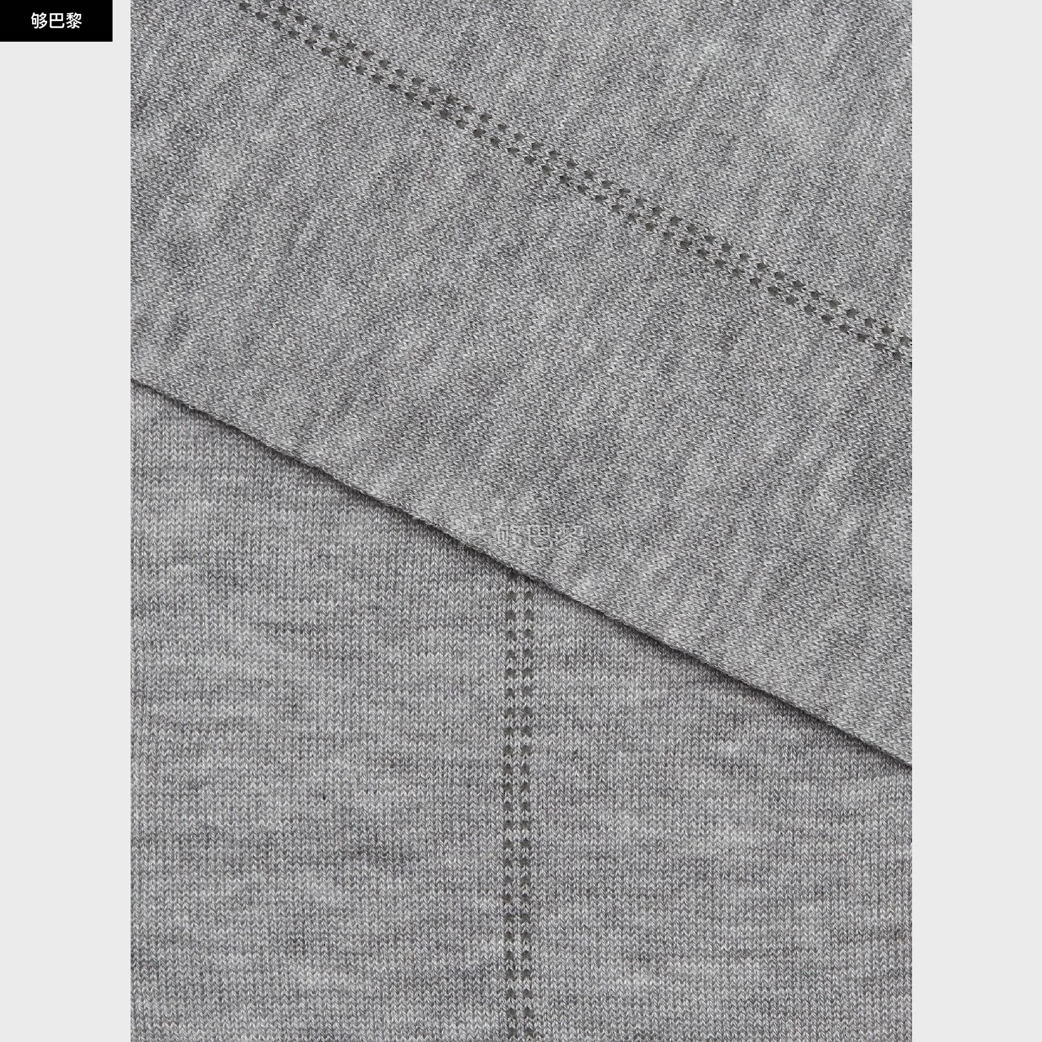 商品Zegna|【预售】 杰尼亚 25春夏 男士 袜子 LIGHT GREY MÉLANGE LYOCELL BLEND BAGUETTE MID CALF SOCKS N5V40-571-052 ,价格¥685,第4张图片详细描述