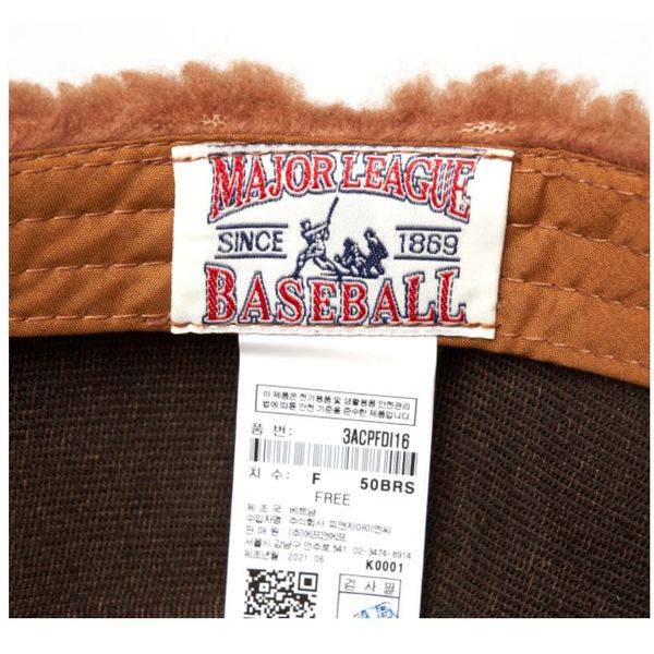 商品MLB|【Brilliant|包邮包税】MLB 羊羔绒 秋冬保暖 棒球帽 棕色 白色NY达标 3ACPFDI16-50BRS,价格¥215,第4张图片详细描述
