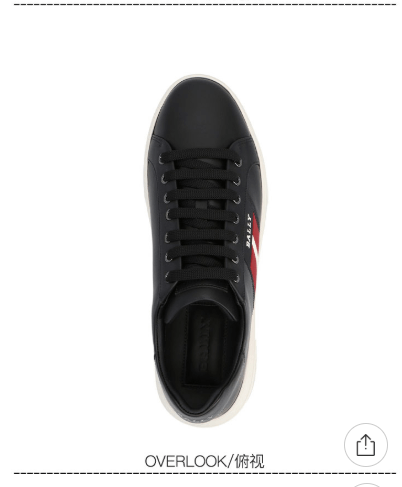 商品Bally|巴利新款男士黑色休闲运动鞋板鞋602971-26024（澳门仓发货）,价格¥3917,第6张图片详细描述