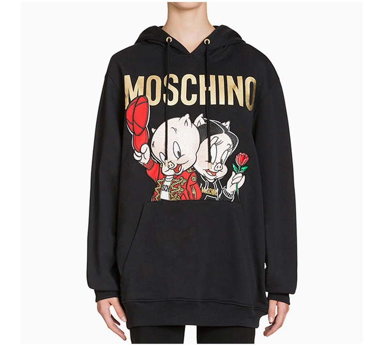 商品Moschino|Moschino 莫斯奇诺 黑色中国新年小猪卫衣 D1A1779-1027-1555,价格¥2896,第3张图片详细描述