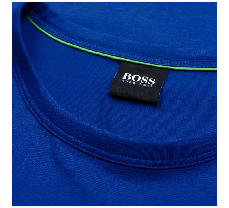 商品Hugo Boss|HUGO BOSS 男士蓝色T恤 TEECURVED-50412363-438,价格¥354,第5张图片详细描述