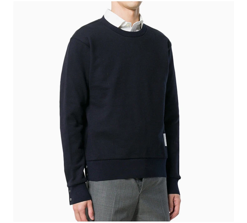 商品Thom Browne|THOM BROWNE 藏蓝色男士卫衣/帽衫 MJT085A-03377-415,价格¥3013,第9张图片详细描述