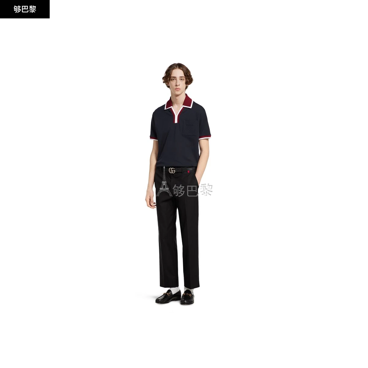 商品Gucci|【预售】 古驰 25春夏 男士 短袖Polo 珠地棉翻领恤 829434 XJHEF 4794 ,价格¥6065,第6张图片详细描述