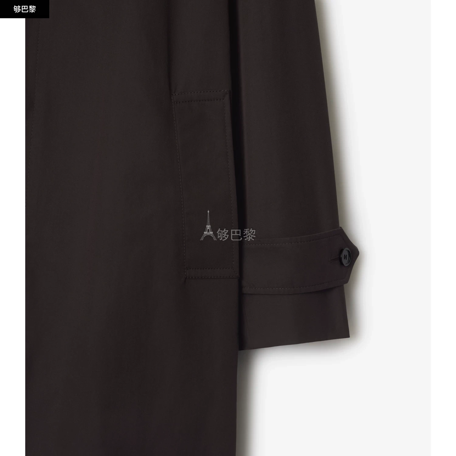 商品Burberry|【预售】 巴宝莉 25春夏 男士 风衣 海格罗夫庄园长款嘎巴甸轻便大衣 81110191 ,价格¥21284,第4张图片详细描述