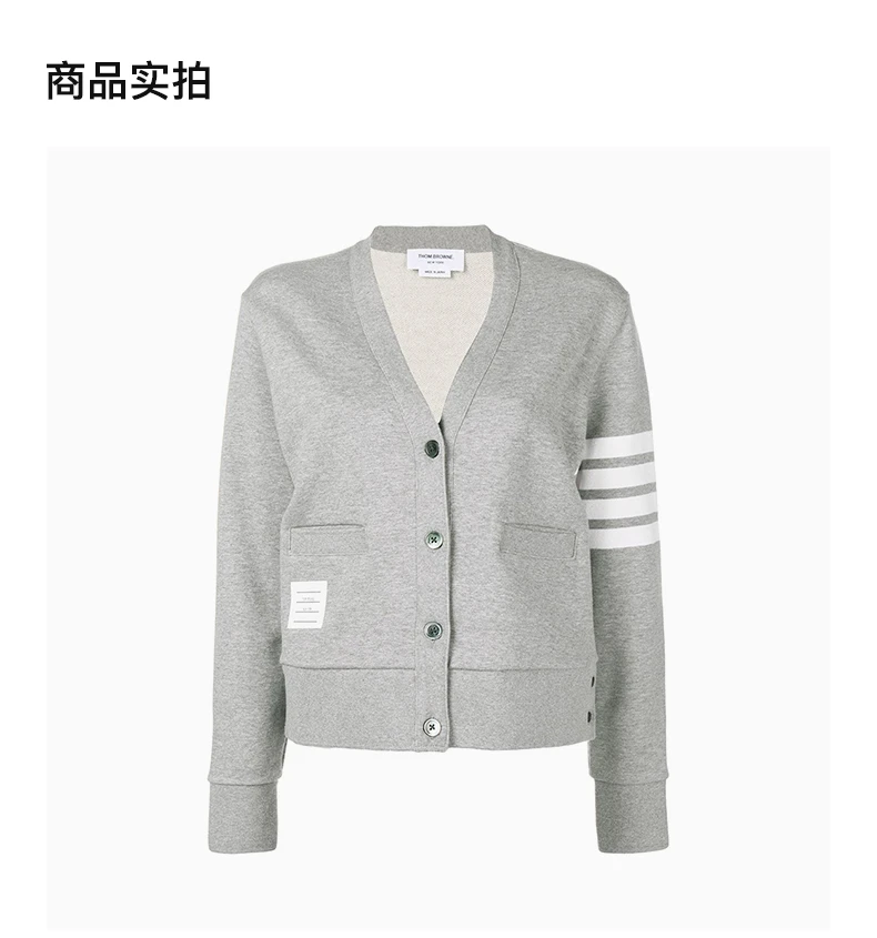 商品Thom Browne|THOM BROWNE 灰色女士针织衫/毛衣 FJT069A-00535-055,价格¥4285,第4张图片详细描述