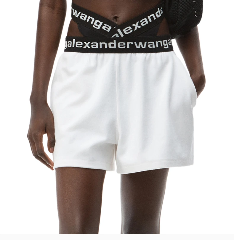 商品Alexander Wang|ALEXANDER WANG 白色女士短裤 4CC1204025-111,价格¥1483,第9张图片详细描述